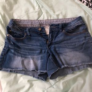 Faded Glory distressed jean denim shorts size 8